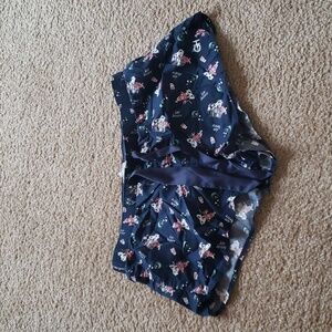 Gilly Hicks L sleep shorts blue lace koala bears coffee pajamas